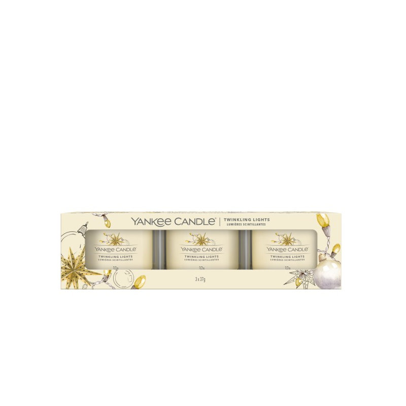 Yankee Candle - 3 Packed Filled Votives, Twinkling Lights