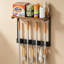 Porte-balai mural avec tablette de rangement, vadrouille robuste et organisateur de balai avec crochets et pinces pour l'organisation de la salle de lavage, de la cuisine, du garage et des fournitures de nettoyage domestique