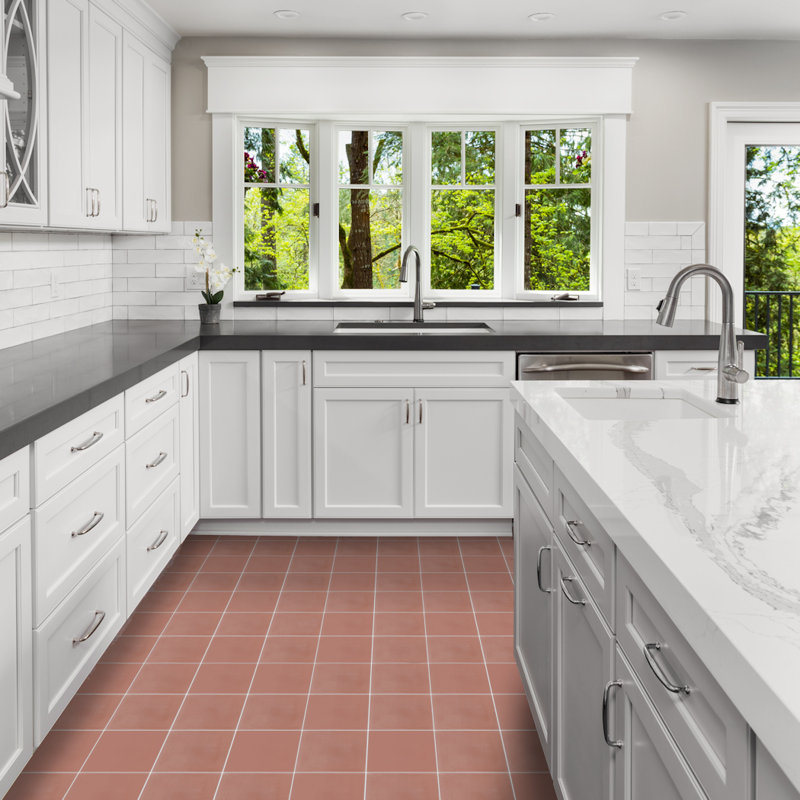 Solid 8" x 8" Cement Wall & Floor Tile, Cohiba