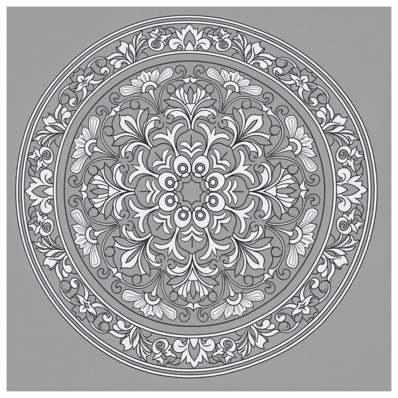 Intricate Circular Mandala Comforter, Twin Extra Long