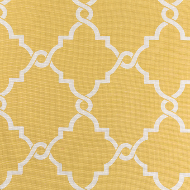 Yellow and White Light Filtering Grommet Top Curtain Panel