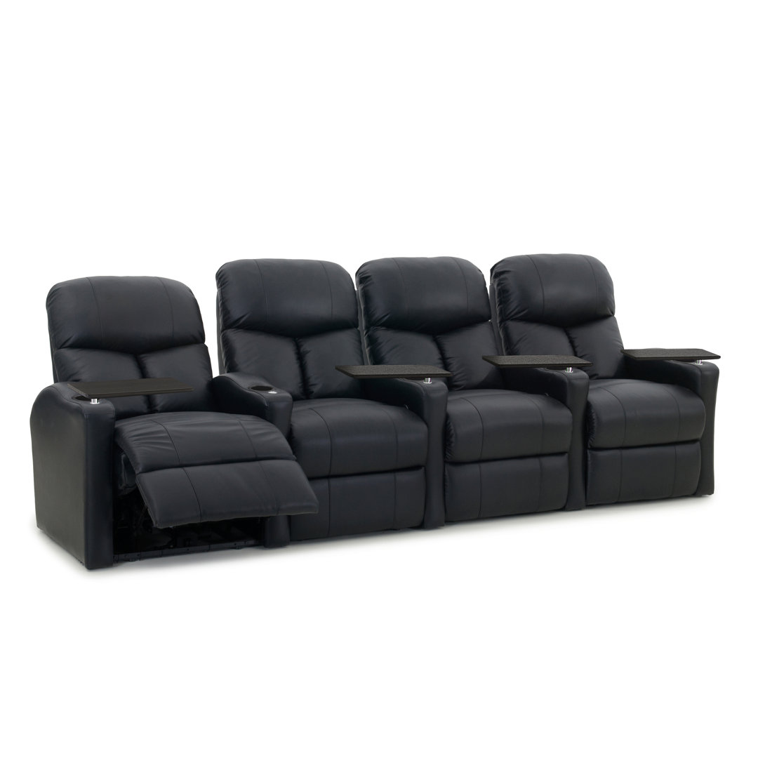 Adoza Home Theater Row Seating (Row of 4) Red Barrel Studio® Reclining 