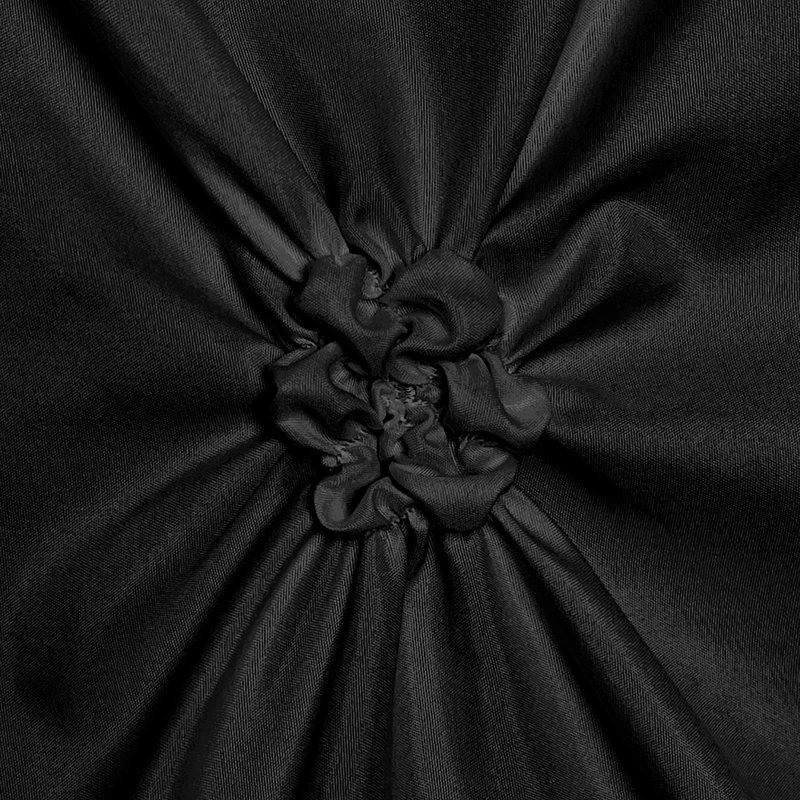 Jermesha Shower Curtain with Hooks Included, Black