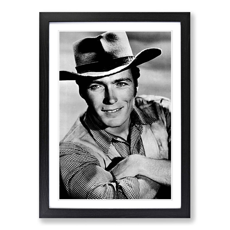 Clint Eastwood 1 Framed Photographic - Framed Print, Black