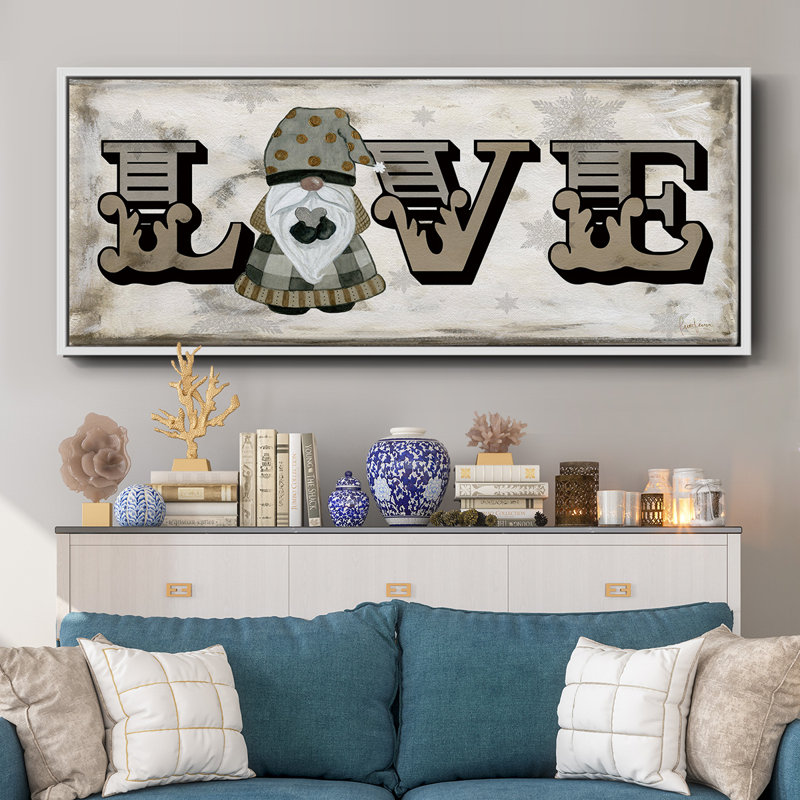 «Winter Wonderland Friend Love», toile encadrée, H 8 po x l 20 po