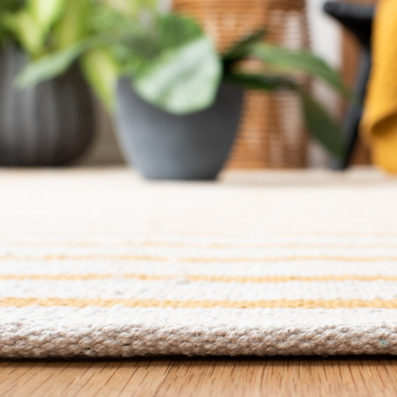 Tapis en coton tissé à la main Estle, Carré 6 pi