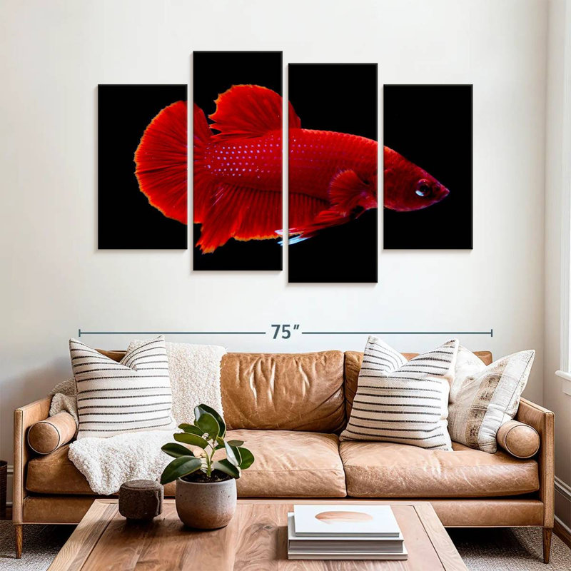 Brampt Vibrant Red Betta, 42" H x 68" W