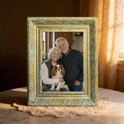 Antique Gold 3 PCS Timeless Picture Frame for 8" x 10" Photos and Entryway Decor