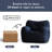 Compression 37"W Medium Teddy Fabric Bean Bag Chair-1686261972