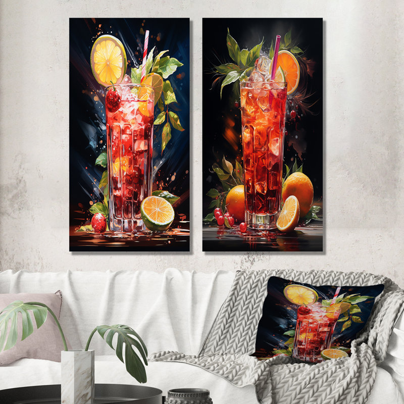 Cuba - Carnaval - ensemble de 2 impressions sur toile, H 28 po x l 25 po, Toile tendue