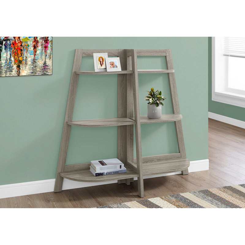Taupe 47"H Entrance , Modern Bookcase For Accessories Office 47"H, Brown Laminate, Contemporary Style