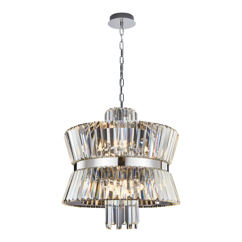 Aurelia 12 - Light Crystal Pendant, Silver, Silver