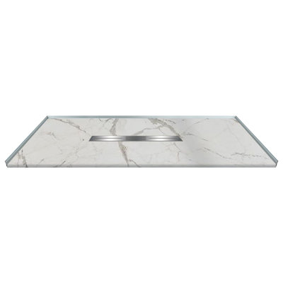 Transolid Trimslate Plus 48-in Zero Threshold Shower Base with Center Drain