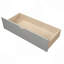 Lit plateforme avec rangement, 2 tiroirs avec roulettes, cadre, gris