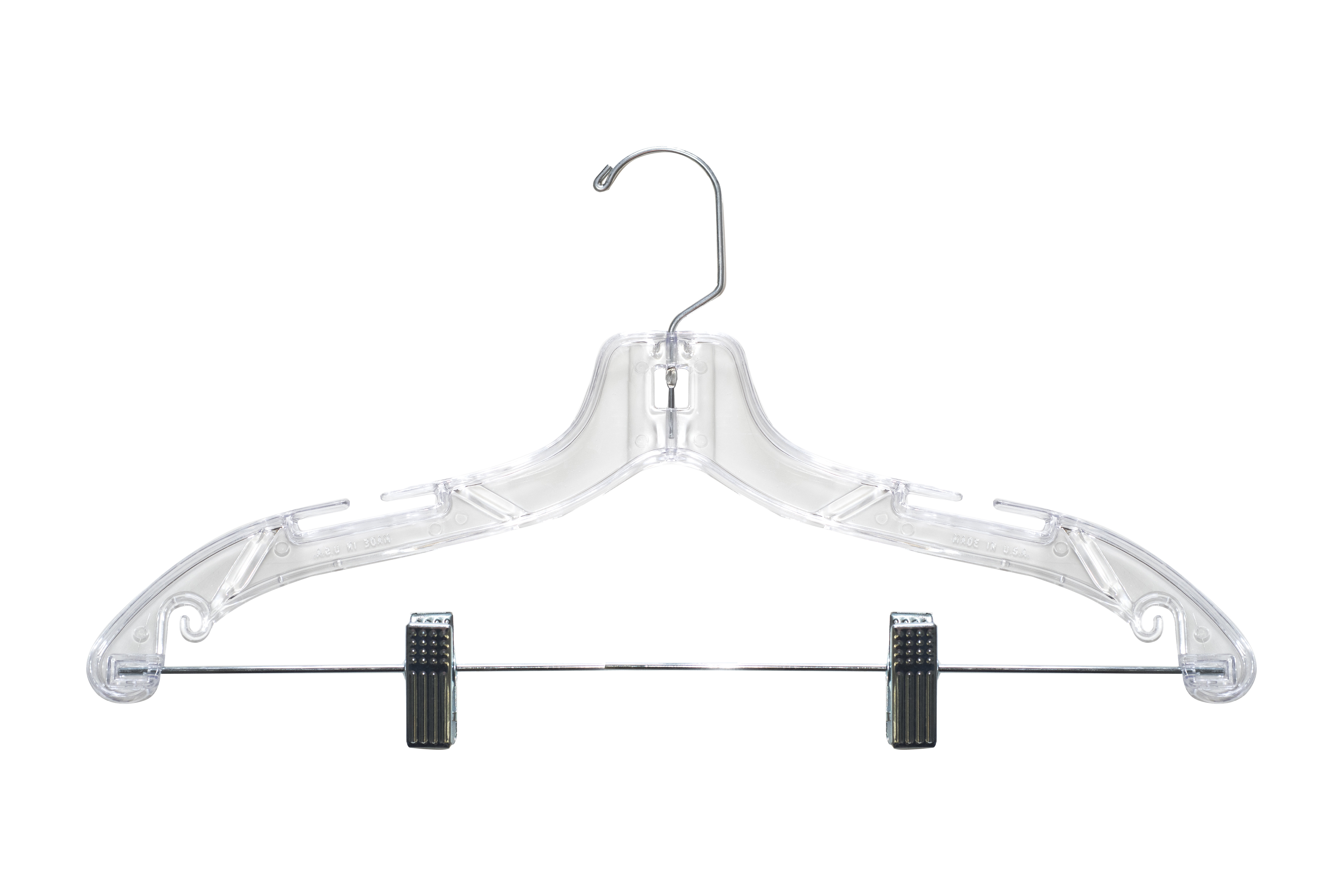 Rebrilliant Fretwell Plastic Hangers With Clips for Skirt/Pants