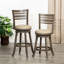 Tabouret pivotant à lattes à hauteur de comptoir 24 po-1663124187