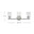 3-Light Bath Vanity Fixture with Clear Ribbed Glass-1106000909