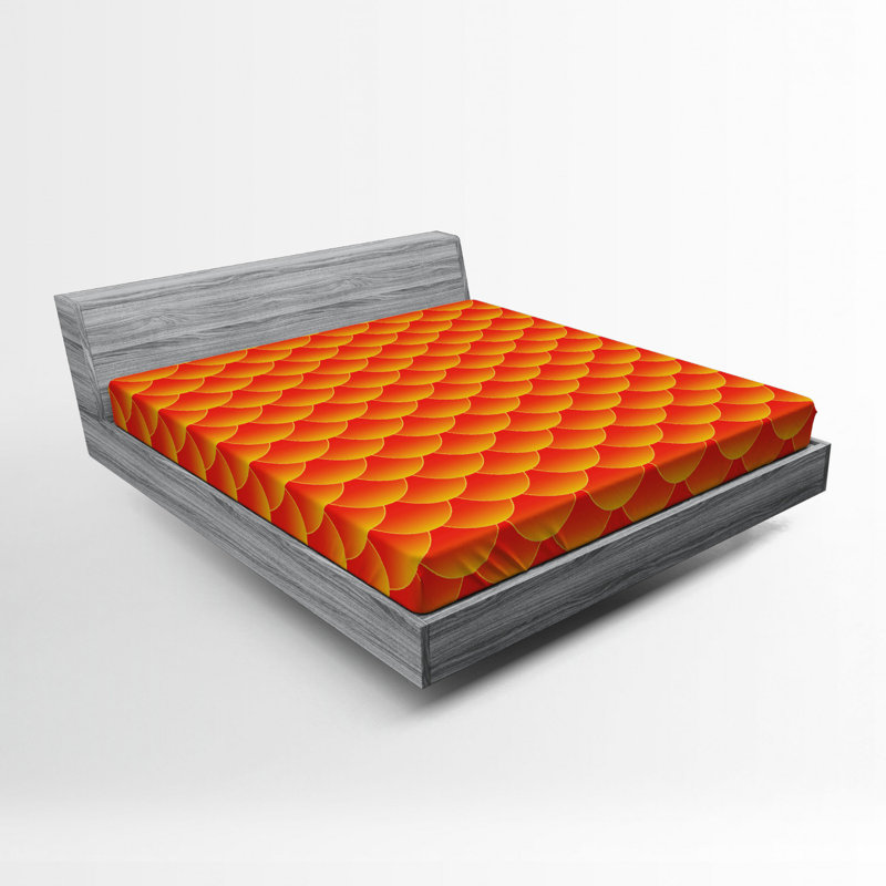 Microfiber Geometric Fitted Sheet, Queen Fitted Sheet