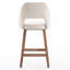 Tabouret de bar rembourré à dossier plein avec structure en bois massif, aucune installation requise-1377308278-1377546968