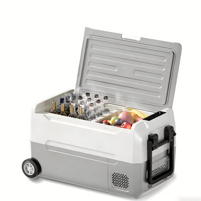 38 Qt Portable Car Refrigerator Modern Dual Zone Black/Grey