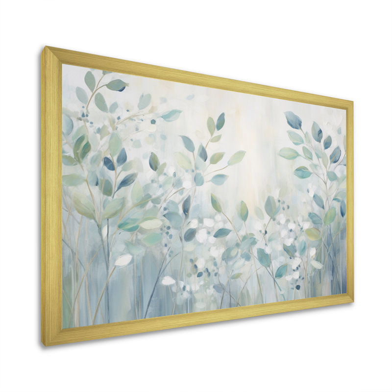 «Blue Botanical Rhythms IV - Abstract Botanicals», reproduction d'art sur toile, H 12 po x l 20 po x P 1 po