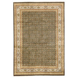 Hand Knotted Area Rug in Black And Ivory