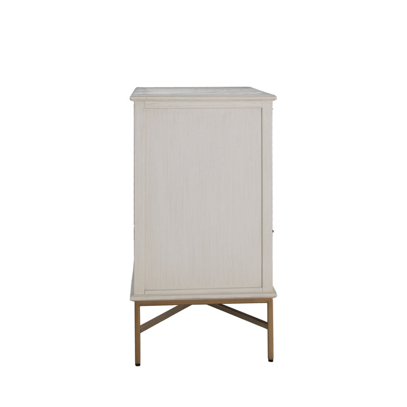 Riggs Chest - Dark, Stained Gold, Distressed Antique White