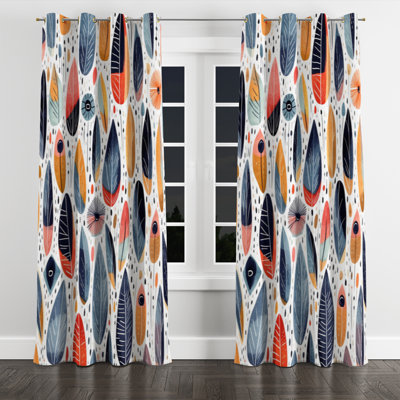Andelynn - Abstract Grommet Curtain - Velvet Room Darkening - 1 Panel