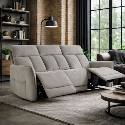 Almita Fabric Upholstered Power Recliner Armchair with USB Charging