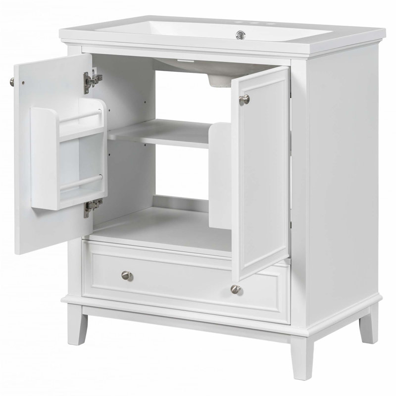 Meuble-lavabo 30 po avec lavabo, Blanc