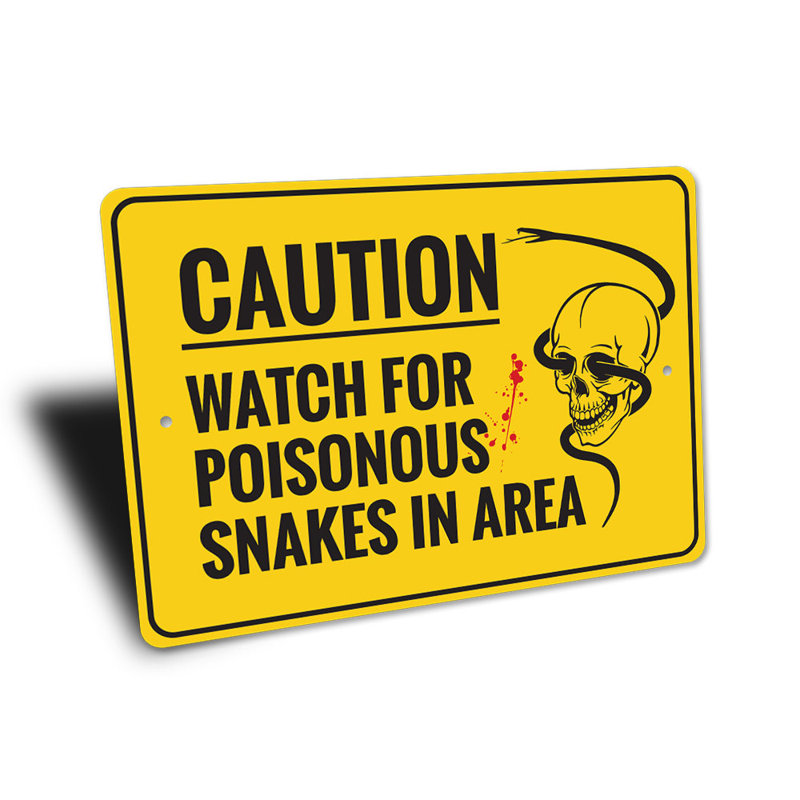Panneau en aluminium Poisonous Snakes, H 18 po x l 12 po x P 0,06 po