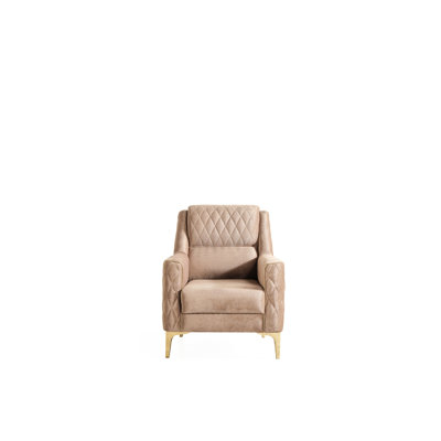 Contemporary Seat, Copper Tone - High Spring Support, Modern Appeal Living Furniture Combining Style And Function