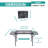 53.15" Rectangular Adjustable Portable Folding Table