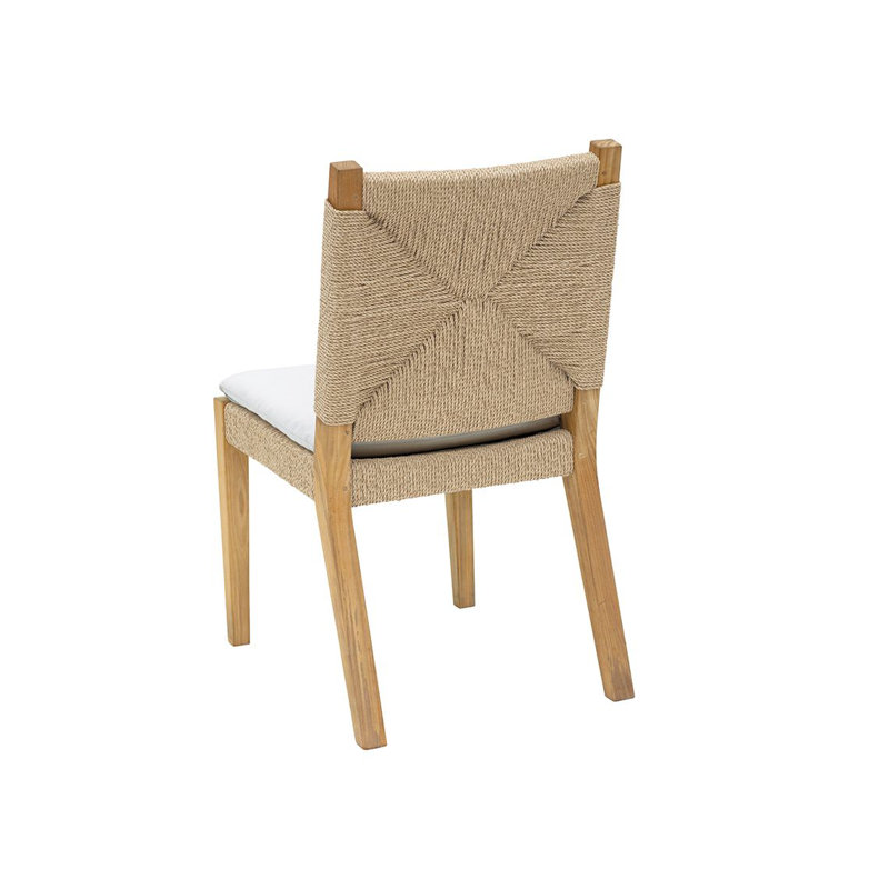Hadley Teak Patio Dining Side Chair, Natural 