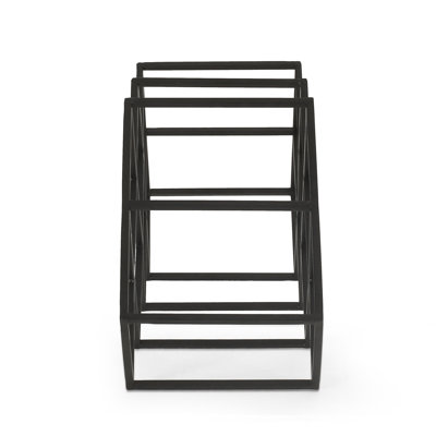 Tabletop Geometric Iron Wine Rack, 7 Bottles Countertop Wine Storage Holder for Kitchen & Bar
