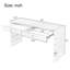 Console courbée avec rangement, table d'entrée en bois avec 2 tiroirs, console rustique de style campagnard pour entrée, couloir, salon, noir vieilli