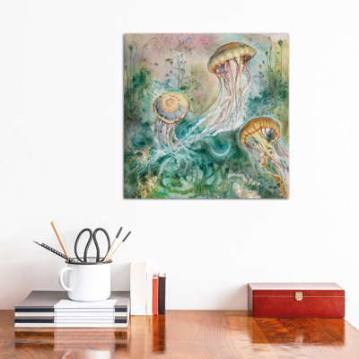 Jellyfish by Stephanie Law - Wrapped Canvas Painting