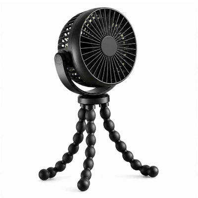  Pet Travel Fan for Dogs & Cats – Up to 7 Hours Runtime on a Single Charge, Flexible Tripod Fan with USB-C Rechargeable Battery, Power Bank, 3 Speeds & 360° Rotation
