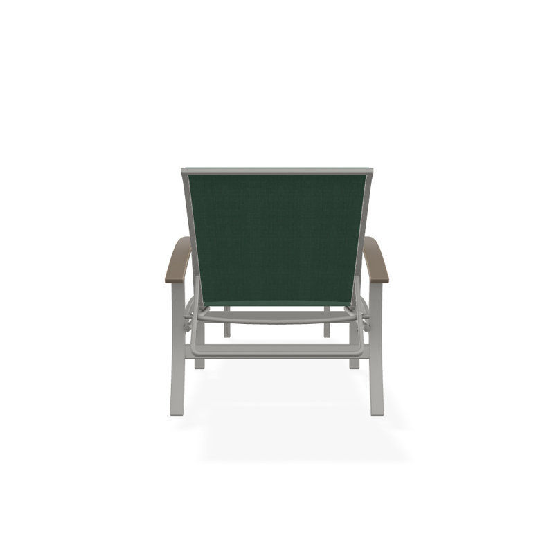 Belle Isle Outdoor Chaise Lounge, Desert P60, Textured Snow, Forest Forest Green 22D Sunbrella®