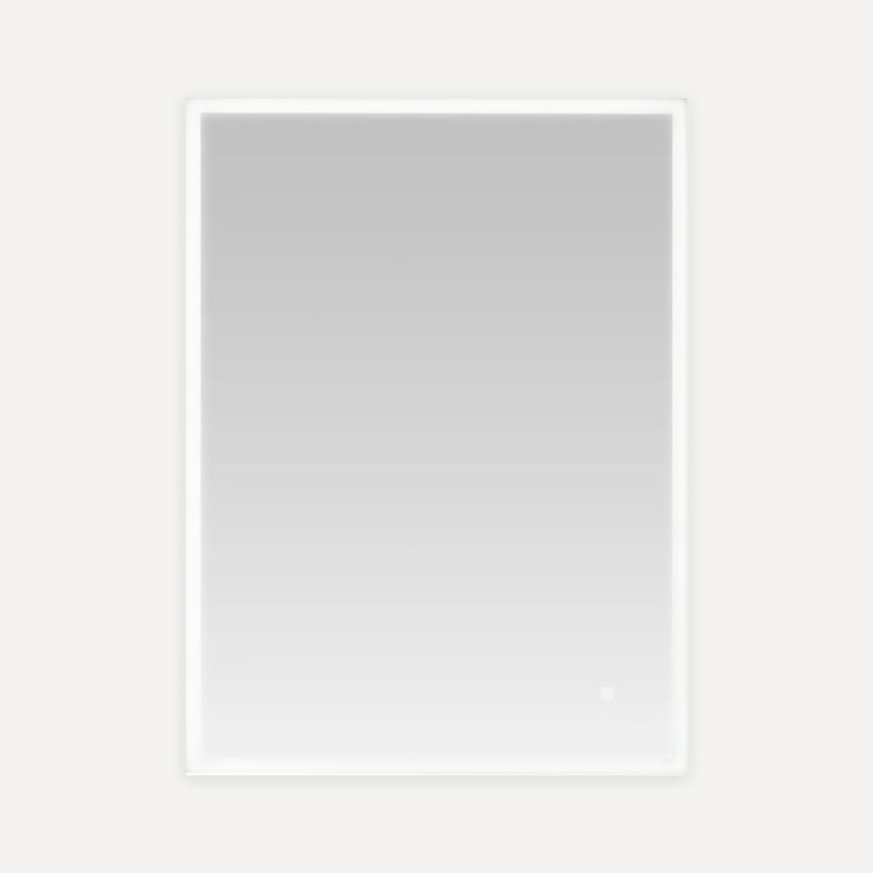 Silver Rectangular LED Lighted Bathroom Vanity Mirror 20" x 32"