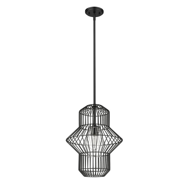Luminaire suspendu 1 lumière, H 100,75 po x l 15 po x P 15 po