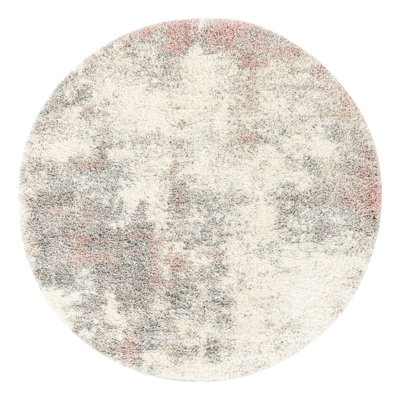 Tapis de couloir gris / ivoire en polypropylène tissé à la machine 2 pi x 6 pi
