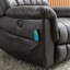 Fauteuil inclinable massant et chauffant en microfibre de 41,3 po de largeur avec port USB et rangement-1121400674