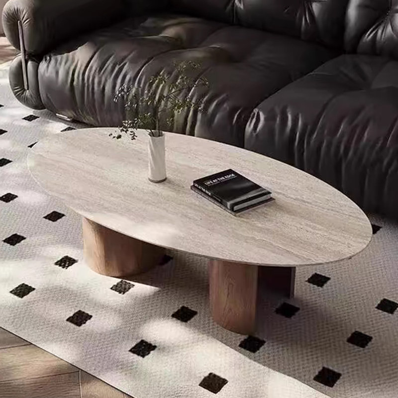 Table basse simple de style français, Brun, H 15,7 po x L 47,2 po x l 23,6 po