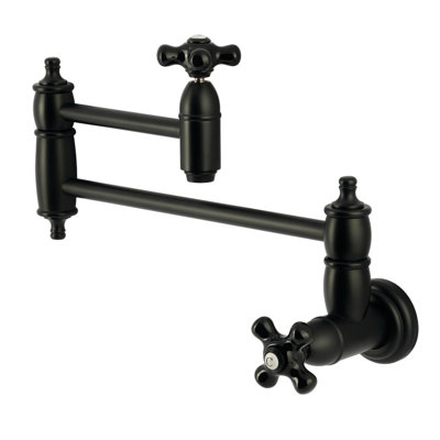 Kingston Brass Duchess Two-Handle 1-Hole Wall Mount Pot Filler Faucet
