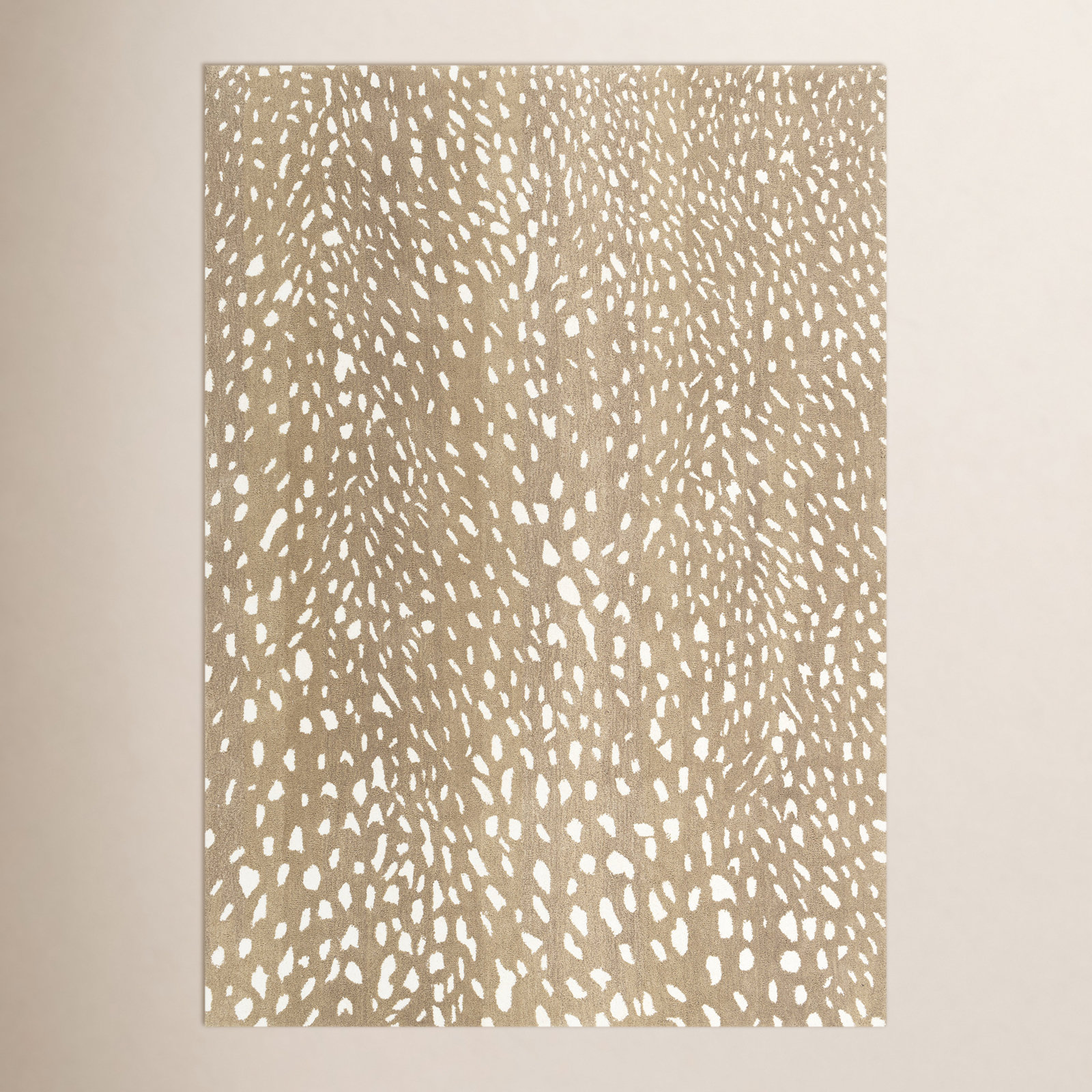 Jona Light Brown Hand-Tufted Wool Rug, Rectangle 9' x 12'