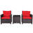 Chunn 2 - Person Patio Conversation Sets with Cushions-268894460-329014500