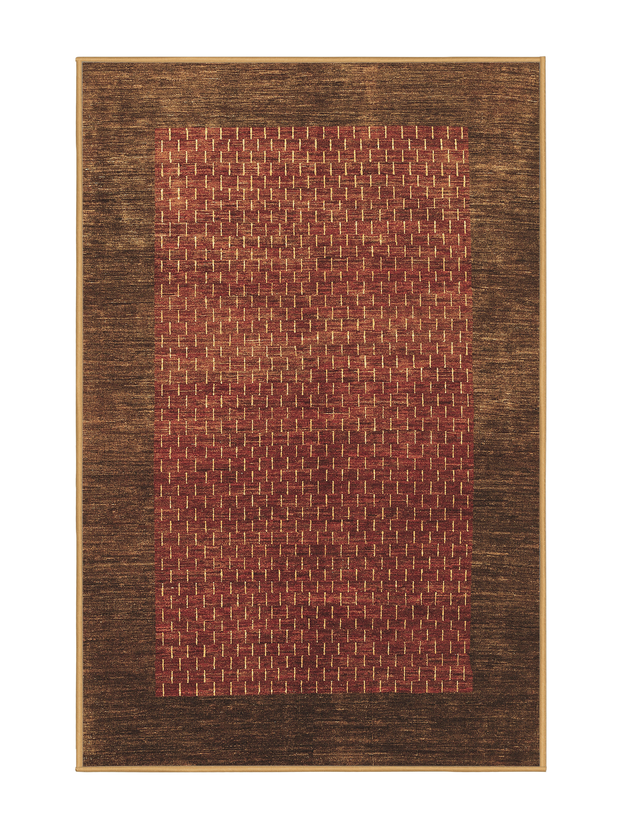 Union Rustic Eboh Oriental Machine Made Area Rug in Brown/Red | Wayfair