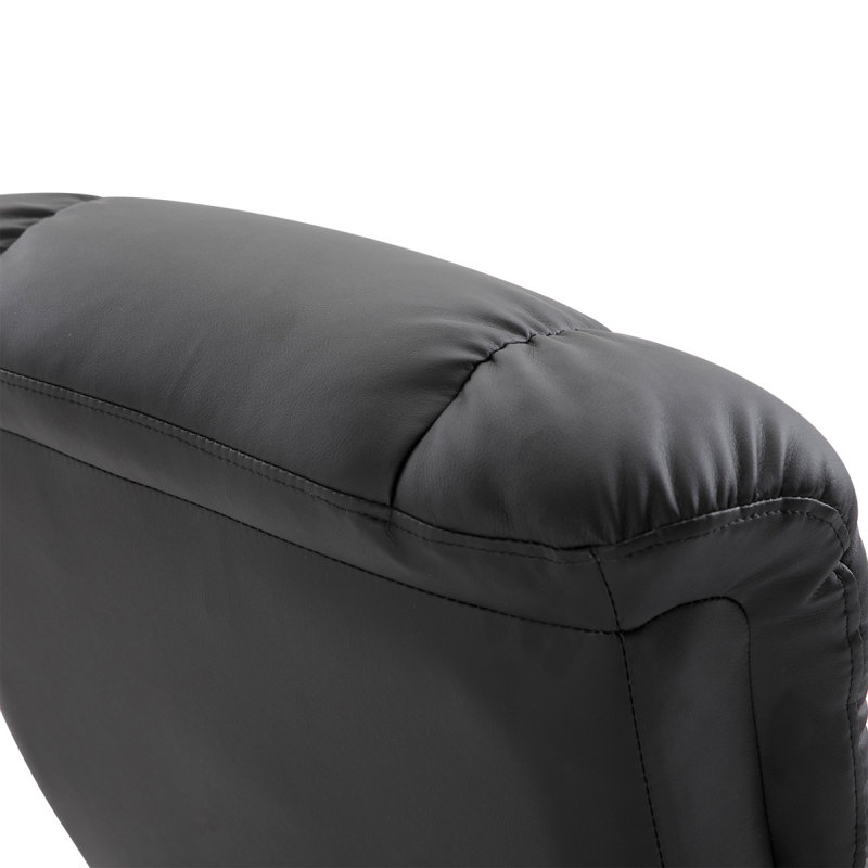 Fauteuil inclinable avec repose-pieds, Noir