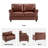 59" Upholstered Loveseat Faux Leather Sofa-1584174915